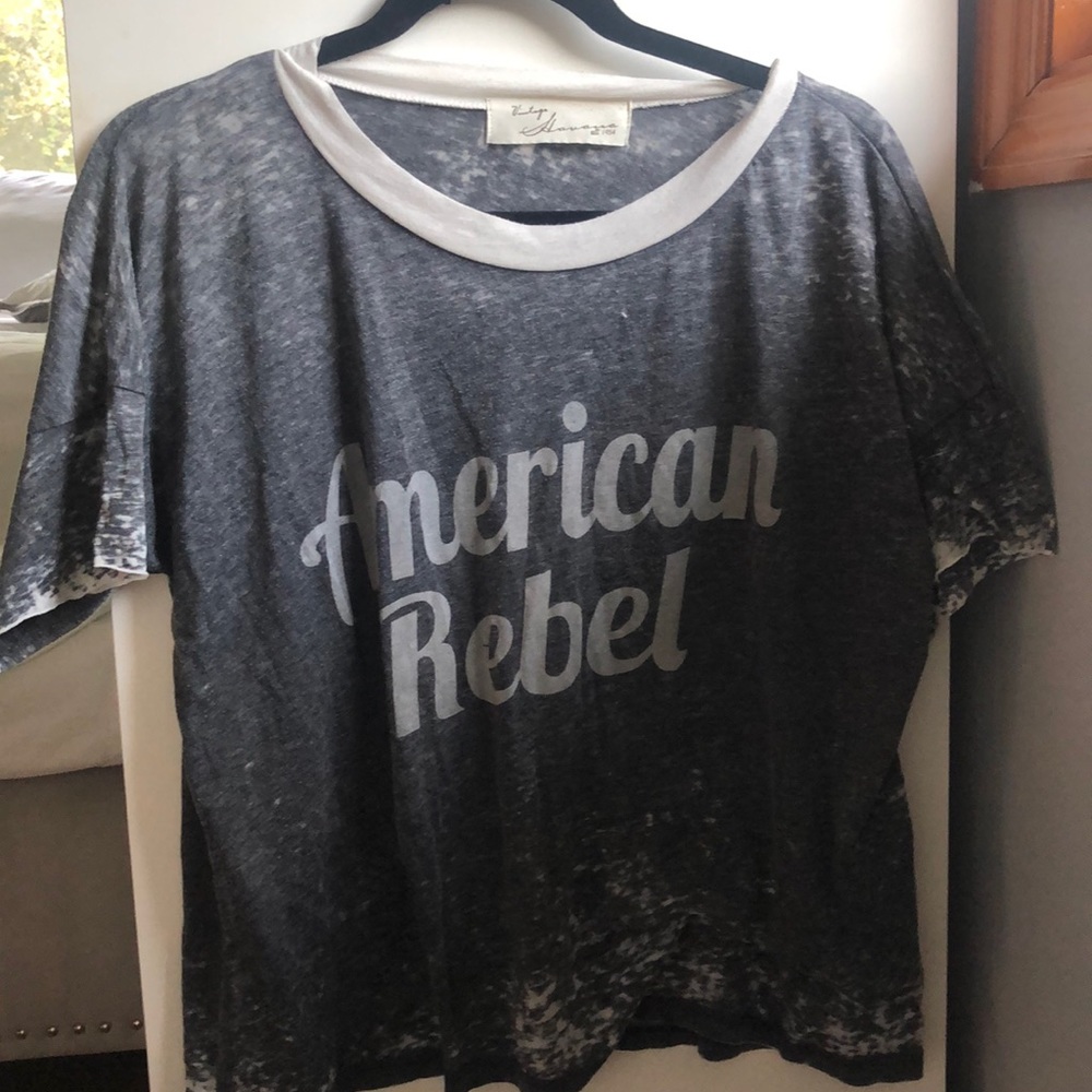 VINTAGE HAVANA ‘American Rebel’ distressed t-shirt